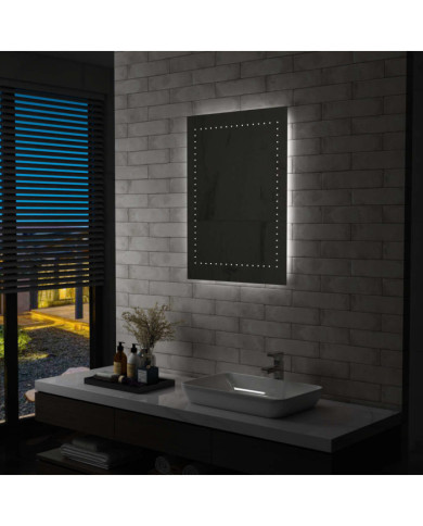 Miroir mural à LED pour salle de bains 60x80 cm | Mobilier & Déco