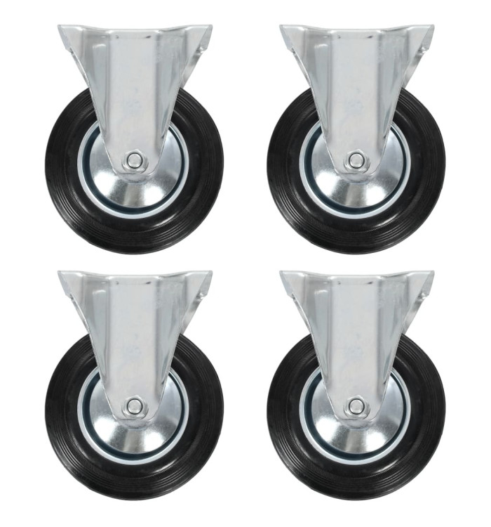Roulettes fixes 4 pcs 160 mm | Mobilier & Déco