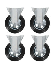 Roulettes fixes 4 pcs 160 mm | Mobilier & Déco
