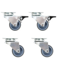 Roulettes pivotantes doubles 4 pcs 50 mm | Mobilier & Déco