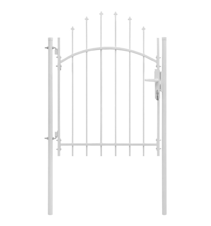 Portail de jardin Acier 1 x 2 m Blanc | Mobilier & Déco