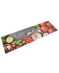 Tapis de cuisine lavable impression légumes 45x150 cm velours | Mobilier & Déco