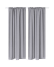 Rideaux occultants à fentes 2 pcs Gris 135 x 245 cm | Mobilier & Déco
