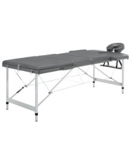 Table de massage 3 zones Cadre en aluminium Anthracite 186x68cm | Mobilier & Déco