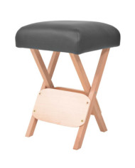 Tabouret de massage pliant avec siège 12 cm d'épaisseur Noir | Mobilier & Déco