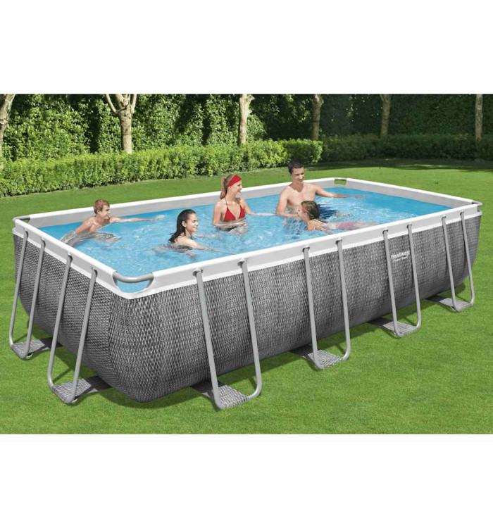 Bestway Ensemble de piscine Power Steel Rectangulaire 549x274x122 cm | Mobilier & Déco