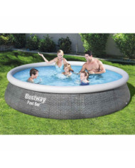 Bestway Ensemble de piscine gonflable Fast Set avec pompe 396x84 cm | Mobilier & Déco
