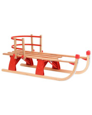 Traîneau pliable avec dossier 119 cm Bois | Mobilier & Déco