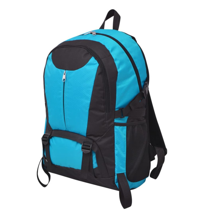 Sac à dos de randonnée 40 L Noir et bleu | Mobilier & Déco