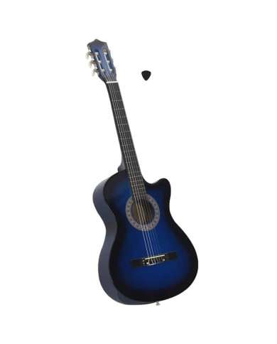 Guitare découpée classique occidentale 6 cordes Bleu ombré 38" | Mobilier & Déco
