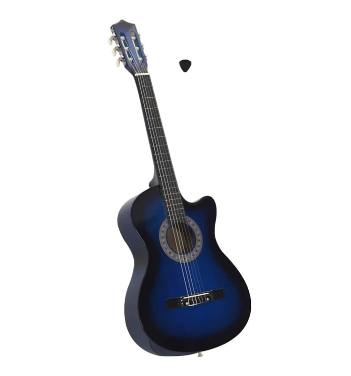 Guitare découpée classique occidentale 6 cordes Bleu ombré 38" | Mobilier & Déco