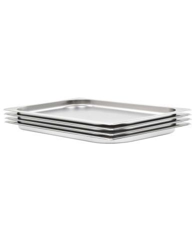 Récipients Gastronorm 4 pcs GN 1/1 20 mm Acier inoxydable | Mobilier & Déco