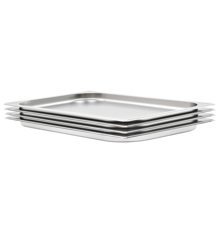 Récipients Gastronorm 4 pcs GN 1/1 20 mm Acier inoxydable | Mobilier & Déco