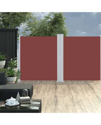 Auvent latéral rétractable Marron 140 x 600 cm | Mobilier & Déco
