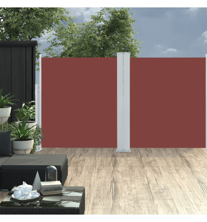 Auvent latéral rétractable Marron 140 x 600 cm | Mobilier & Déco
