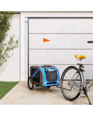 Remorque de vélo pour animaux de compagnie bleu et gris | Mobilier & Déco