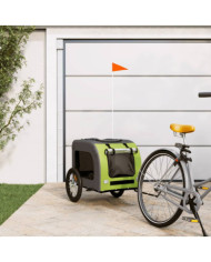 Remorque de vélo pour animaux de compagnie vert et gris | Mobilier & Déco