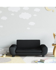 Canapé pour enfants noir 70x45x33 cm velours | Mobilier & Déco