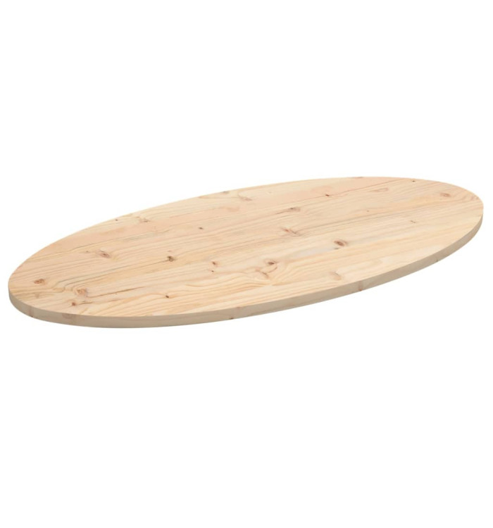 Dessus de table 90x45x2,5 cm bois de pin massif ovale | Mobilier & Déco