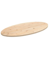 Dessus de table 90x45x2,5 cm bois de pin massif ovale | Mobilier & Déco