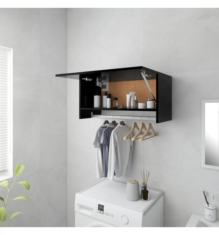 Garde-robe noir 70x32,5x35 cm bois d'ingénierie | Mobilier & Déco