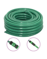 Tuyau d'arrosage avec jeu de raccords vert 0,75" 10 m PVC | Mobilier & Déco