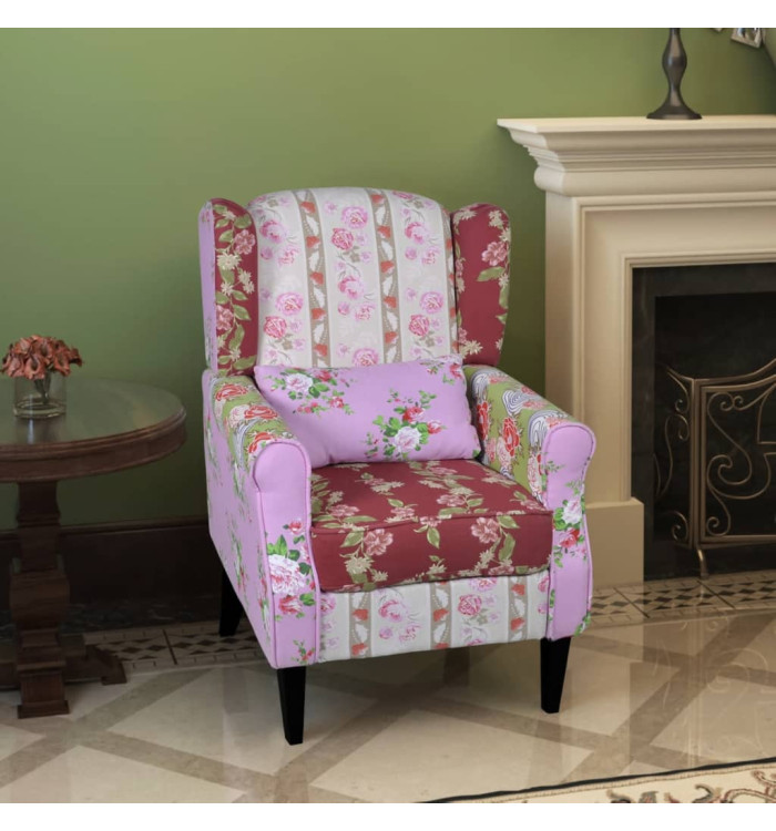 Fauteuil avec design de patchwork Tissu | Mobilier & Déco