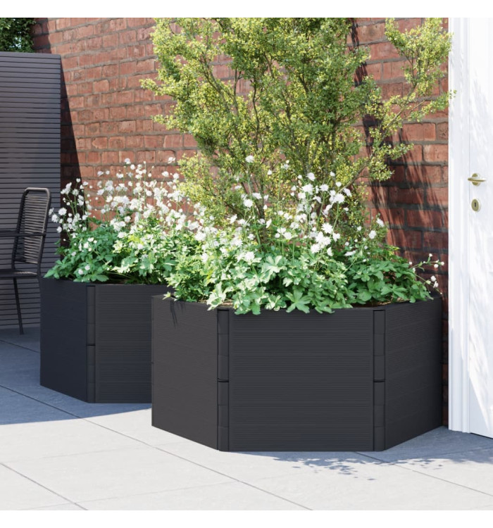 Jardinières de jardin 2 pcs anthracite PP | Mobilier & Déco
