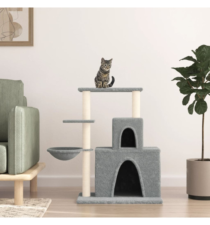 Arbre à chat avec griffoirs en sisal Gris clair 83 cm | Mobilier & Déco