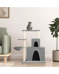 Arbre à chat avec griffoirs en sisal Gris clair 83 cm | Mobilier & Déco