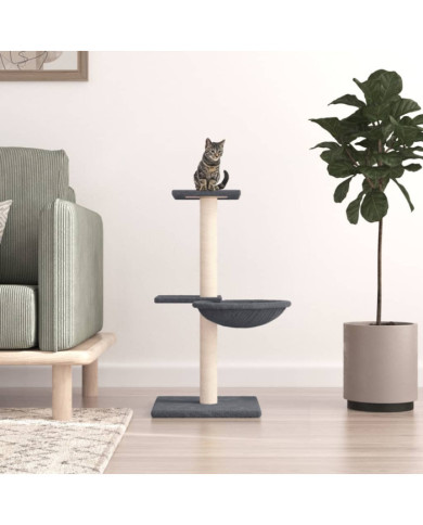 Arbre à chat avec griffoirs en sisal gris foncé 72 cm | Mobilier & Déco