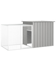 Clapier Gris 200x91x100 cm Acier galvanisé | Mobilier & Déco