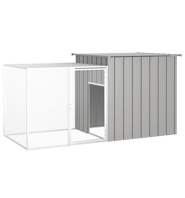 Cage pour poules Gris 200x91x100 cm Acier galvanisé | Mobilier & Déco