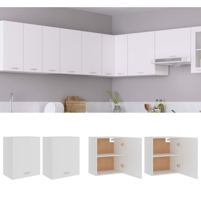 Armoires suspendue "Lyon"s 2 pcs Blanc 50x31x60 cm | Mobilier & Déco