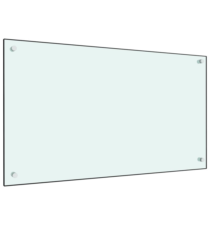 Dosseret de cuisine Blanc 90x50 cm Verre trempé | Mobilier & Déco