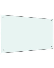 Dosseret de cuisine Blanc 90x50 cm Verre trempé | Mobilier & Déco