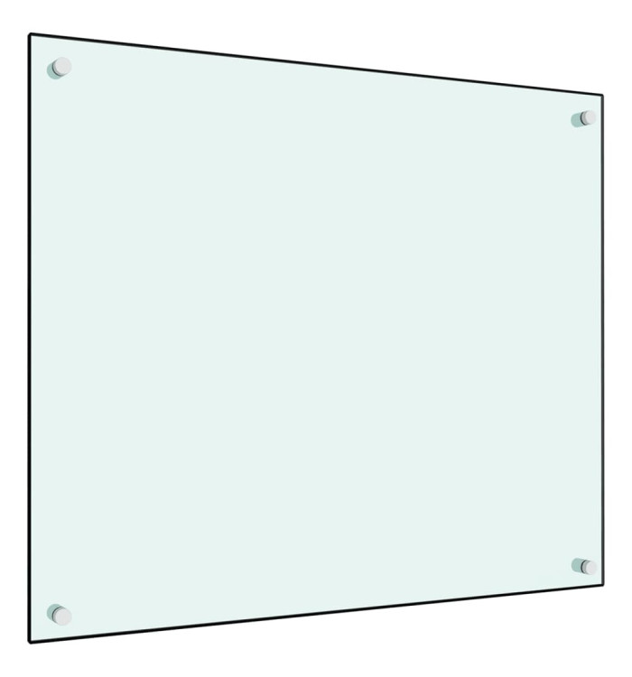 Dosseret de cuisine Blanc 70x60 cm Verre trempé | Mobilier & Déco