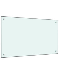 Dosseret de cuisine Blanc 70x40 cm Verre trempé | Mobilier & Déco