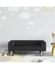 Canapé pour enfants noir 70x45x26,5 cm velours | Mobilier & Déco