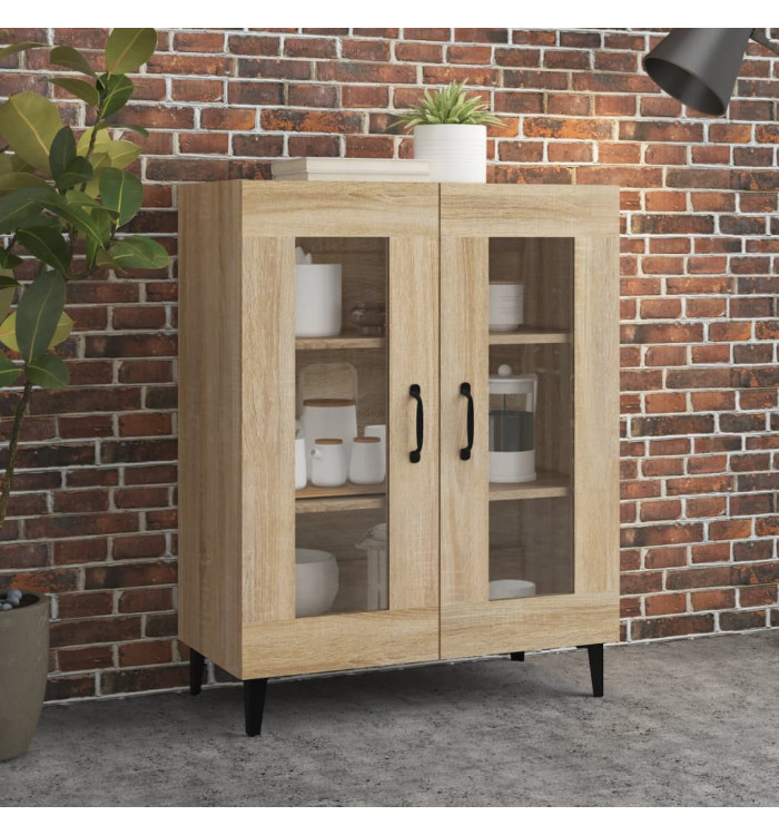 Buffet chêne sonoma 69,5x34x90 cm bois d'ingénierie | Mobilier & Déco