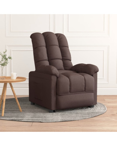Fauteuil inclinable Marron foncé Tissu | Mobilier & Déco