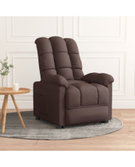 Fauteuil inclinable Marron foncé Tissu | Mobilier & Déco