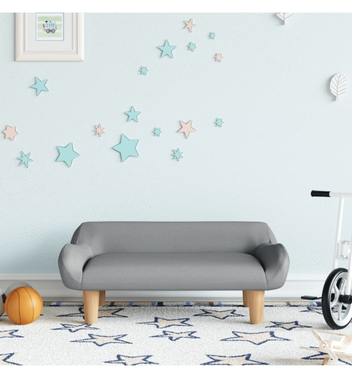 Canapé pour enfants gris clair 70x40x24 cm tissu | Mobilier & Déco