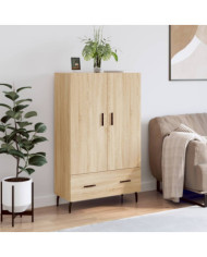 Buffet haut chêne sonoma 69,5x31x115 cm bois d'ingénierie | Mobilier & Déco
