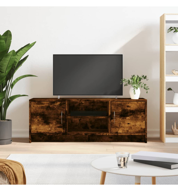 Meuble TV chêne fumé 102x30x37,5 cm bois d'ingénierie | Mobilier & Déco