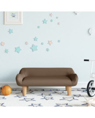 Canapé pour enfants marron 70x40x24 cm tissu | Mobilier & Déco