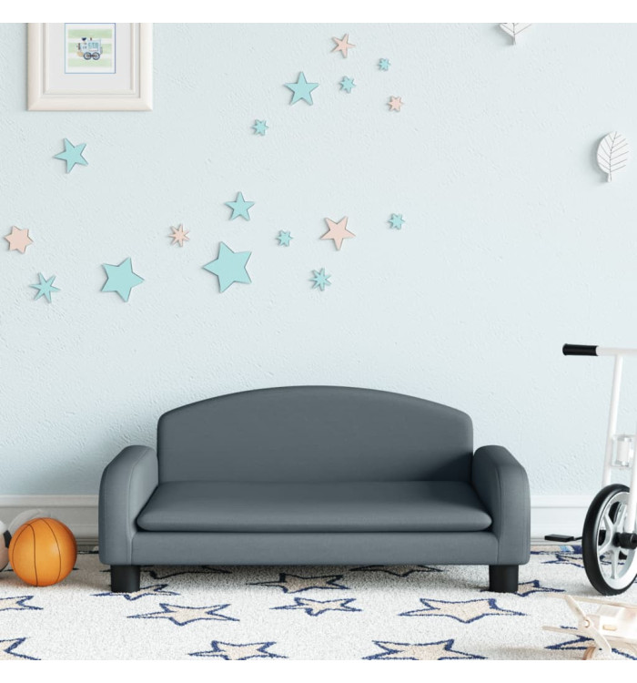 Canapé pour enfants gris foncé 70x45x30 cm tissu | Mobilier & Déco