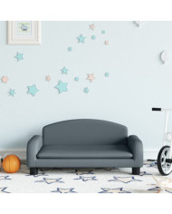 Canapé pour enfants gris foncé 70x45x30 cm tissu | Mobilier & Déco