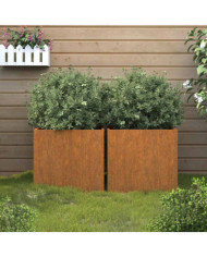 Jardinières 2 pcs 49x47x46 cm acier corten | Mobilier & Déco