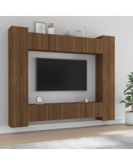 Ensemble de meubles TV 8 pcs Chêne marron Bois d'ingénierie | Mobilier & Déco